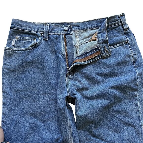 Carhartt Mens 36x32 Relaxed Fit Blue Denim Jeans Casual Normcore Capsule Pants - Picture 10 of 13
